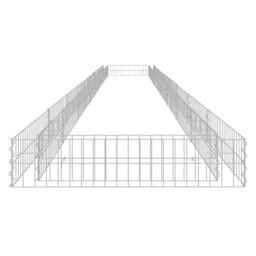 Berkfield Home Gabion Raised Bed Galvanised Steel 800x100x20 cm in Silver - Size: 800 x 100 x 20 cm - thumbnail 4