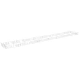 Berkfield Home Gabion Raised Bed Galvanised Steel 800x100x20 cm in Silver - Size: 800 x 100 x 20 cm - thumbnail 2