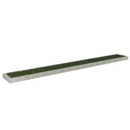 Berkfield Home Gabion Raised Bed Galvanised Steel 800x100x20 cm in Silver - Size: 800 x 100 x 20 cm