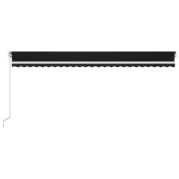 Berkfield Home Manual Retractable Awning with LED 600x300 cm Anthracite in Black - thumbnail 3