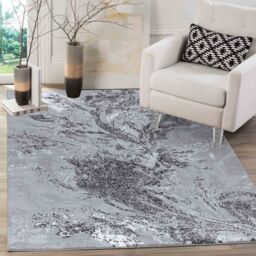 Desire Rugs Serenity Modern Abstract Area Rug - Flowing Water-Inspired Design for Living Room, Bedroom, Hallway in Black - Size: 120 cm x 170 cm - thumbnail 4