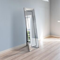 MirrorOutlet Triple Bevel Large Modern Venetian Cheval Mirror 5Ft X 1Ft3 150X40cm in Silver - Size: 1 Pack - thumbnail 3