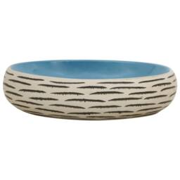Berkfield Home Durable Countertop Basin Multicolour Oval 59x40x15 cm Ceramic - Size: 59 x 40 x 15 cm
