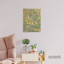 "Artery8 Daisies with Yellow Petals Canvas Wall Art Print Overbeck - Size: W18"" x H24""" - thumbnail 3