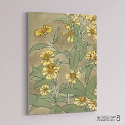 "Artery8 Daisies with Yellow Petals Canvas Wall Art Print Overbeck - Size: W18"" x H24""" - thumbnail 2