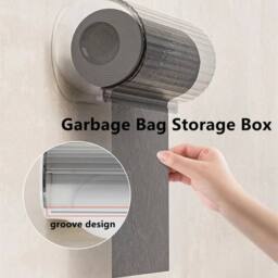 VOGREX 1PCS Wall Mounted Trash Bag Garbage Bag Holder in Grey - thumbnail 3