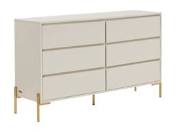 Vente-unique 6-Drawer Chest Of Drawers - MDF & Metal - Beige & Gold - KORASA - thumbnail 4