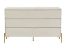 Vente-unique 6-Drawer Chest Of Drawers - MDF & Metal - Beige & Gold - KORASA - thumbnail 5