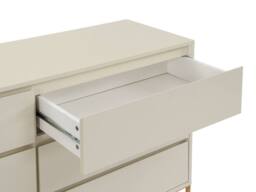Vente-unique 6-Drawer Chest Of Drawers - MDF & Metal - Beige & Gold - KORASA - thumbnail 8