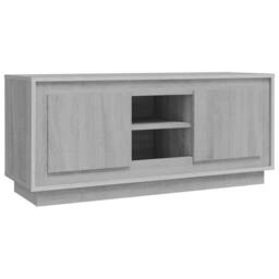 Berkfield Home TV Cabinet Grey Sonoma 102x35x45 cm Engineered Wood - Size: 102 x 35 x 45 cm - thumbnail 1