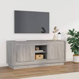 Berkfield Home TV Cabinet Grey Sonoma 102x35x45 cm Engineered Wood - Size: 102 x 35 x 45 cm - thumbnail 2