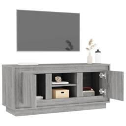 Berkfield Home TV Cabinet Grey Sonoma 102x35x45 cm Engineered Wood - Size: 102 x 35 x 45 cm - thumbnail 5