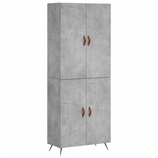 Berkfield Home Highboard Concrete Grey 69.5x34x180 cm Engineered Wood - image 1
