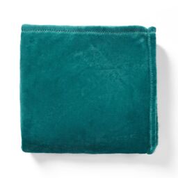 OHS Ultra Soft Flannel Fleece Throw Blanket in Teal - Size: 150 cm × 200 cm - thumbnail 4