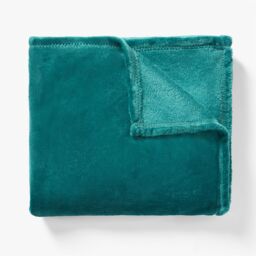 OHS Ultra Soft Flannel Fleece Throw Blanket in Teal - Size: 150 cm × 200 cm - thumbnail 3