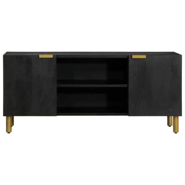 Berkfield Home TV Cabinet Black 105x33x46 cm Engineered Wood - Size: 105 x 33 x 46 cm - image 1