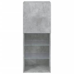 Berkfield Home TV Cabinet with LED Lights Concrete Grey 40.5x30x102 cm - thumbnail 9