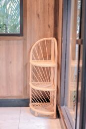 Nordlys 3-Level Natural Rattan Storage Shelf in Brown - thumbnail 7