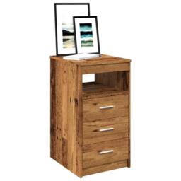 Berkfield Home Drawer Cabinet Old Wood 40x50x76 cm Engineered Wood in Brown - Size: 40 x 50 x 76 cm - thumbnail 4