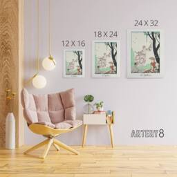 "Artery8 Butterflies Picnic Fashion Barbier Vintage Canvas Wall Art in White - Size: W18"" x H24""" - thumbnail 4