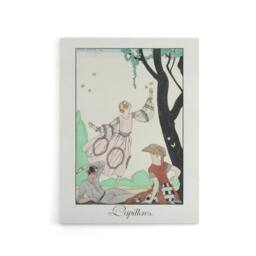 "Artery8 Butterflies Picnic Fashion Barbier Vintage Canvas Wall Art in White - Size: W18"" x H24""" - thumbnail 1