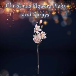 VFM e-Store Christmas Fabric Magnolia Spray Decoration 70cm x 19cm Pink X 1 - Size: 70 cm x 19 cm - thumbnail 3