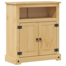Berkfield Home Bathroom Cabinet Corona 70x33x80 cm Solid Wood Pine in Brown - Size: 70 x 33 x 80 cm