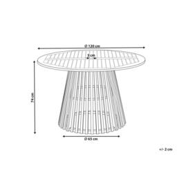 Wyld and Coco Acacia 120 cm Round Outdoor Dining Table Light Brown - thumbnail 3