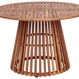 Wyld and Coco Acacia 120 cm Round Outdoor Dining Table Light Brown - thumbnail 2