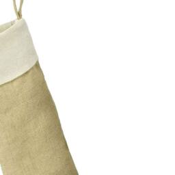 Brand Lab Jute Christmas Stocking in Medium Beige - thumbnail 2