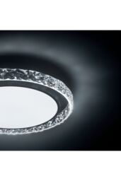 Living and Home Luxury Crystal Round Ceiling Light in Black - thumbnail 5
