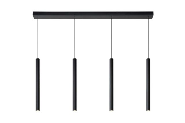 Lucide 'LORENZ' Dimmable Adjustable Stylish Indoor LED Bar Pendant Light in Black - image 1