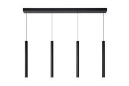 Lucide 'LORENZ' Dimmable Adjustable Stylish Indoor LED Bar Pendant Light in Black