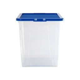 Wham Crystal 80L Clear Box & Stronger Lid PK4 in Blue - thumbnail 3