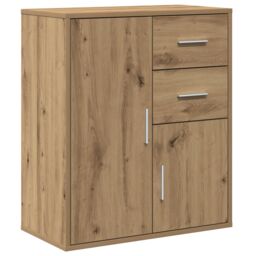 Berkfield Home Sideboard Artisan oak 60 x 31 x 70 cm Engineered wood in Brown - thumbnail 2