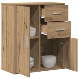 Berkfield Home Sideboard Artisan oak 60 x 31 x 70 cm Engineered wood in Brown - thumbnail 3