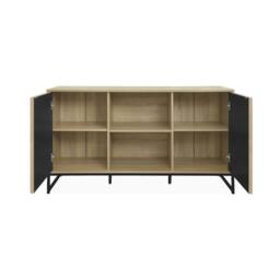 sweeek 140cm contemporary sideboard, wood-effect & 2 doors in Brown - thumbnail 7