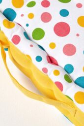 Homescapes Cotton Multi Coloured Polka Dot Floor Cushion - Size: 50 cm x 50 cm - thumbnail 4