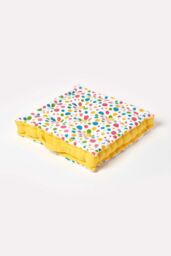 Homescapes Cotton Multi Coloured Polka Dot Floor Cushion - Size: 50 cm x 50 cm - thumbnail 1