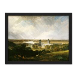 "Artery8 Wall Art Print Turner London From Greenwich Park Large Framed Wall Décor Art in Brown - Size: W18"" x H24""" - thumbnail 1