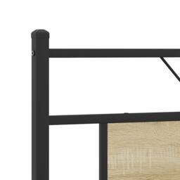 Berkfield Home Metal Bed Frame without Mattress Sonoma Oak 180x200 cm Super King in Light Brown - thumbnail 9