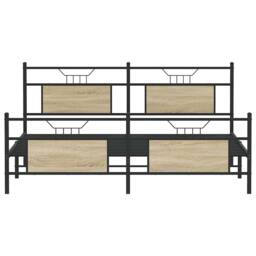 Berkfield Home Metal Bed Frame without Mattress Sonoma Oak 180x200 cm Super King in Light Brown - thumbnail 6
