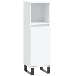 Berkfield Home Bathroom Cabinet White 30x30x100 cm Engineered Wood - Size: 30 x 30 x 100 cm - thumbnail 2
