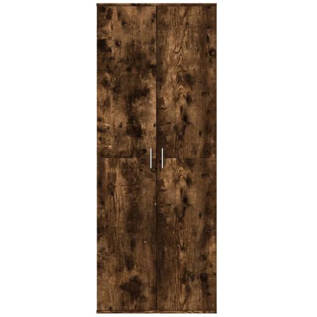 Berkfield Home Highboard Smoked Oak 70x35x180 cm Engineered Wood in Brown - Size: 70 x 35 x 180 cm - image 1