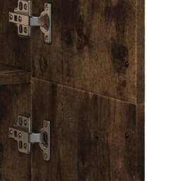 Berkfield Home Highboard Smoked Oak 70x35x180 cm Engineered Wood in Brown - Size: 70 x 35 x 180 cm - thumbnail 8