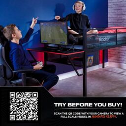 X Rocker Sanctum Mid Sleeper Bunk Bed with Gaming Desk & Underbed Space in Black - Size: Single - thumbnail 8