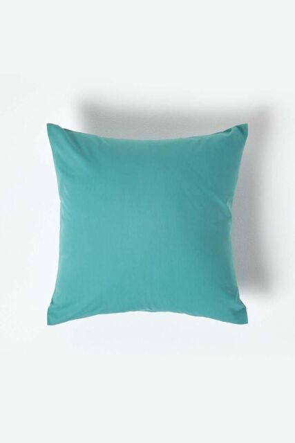 Homescapes Continental Egyptian Cotton Pillowcase 200 TC, 40 x 40 cm in Teal - image 1