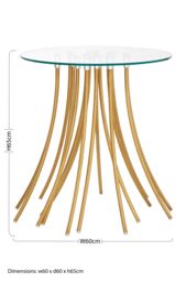 Orsina Functional Design Side Table, Unique Metal Legs Of Our Side Table By Couch, Versatile Usage Corner Table in Gold - thumbnail 2