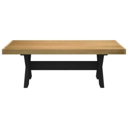 Berkfield Home Coffee Table NOAIN X-Shaped Legs 120x60x40 cm Solid Wood Pine in Brown - Size: 120 x 60 x 40 cm - thumbnail 3