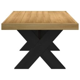 Berkfield Home Coffee Table NOAIN X-Shaped Legs 120x60x40 cm Solid Wood Pine in Brown - Size: 120 x 60 x 40 cm - thumbnail 4